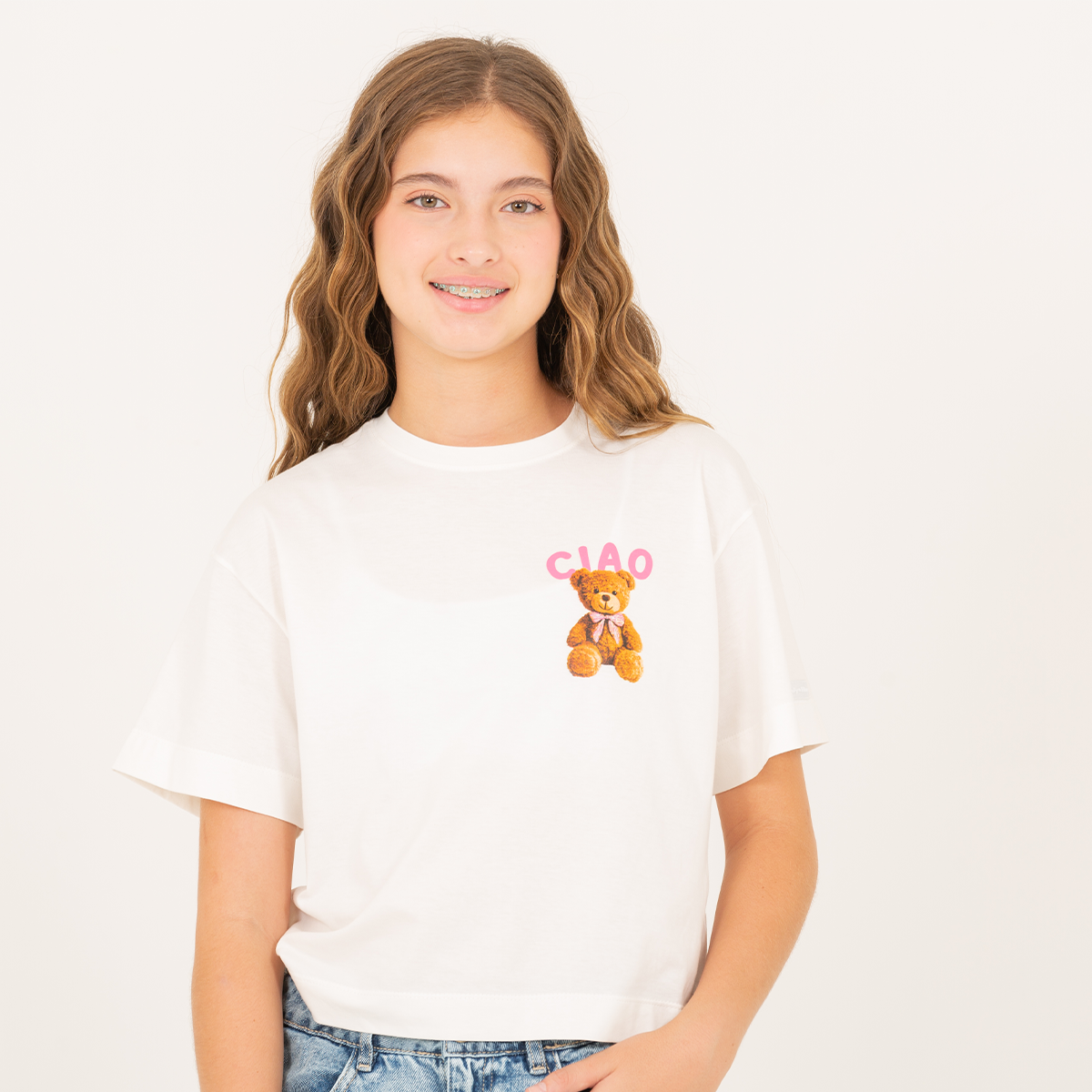 Camiseta para niñas con diseño estampado ciao
