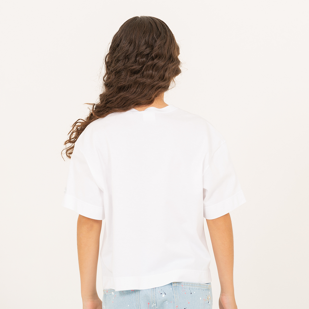 CAMISETA PARA NIÑAS CON DISEÑO ESTAMPADO GOOD VIBES