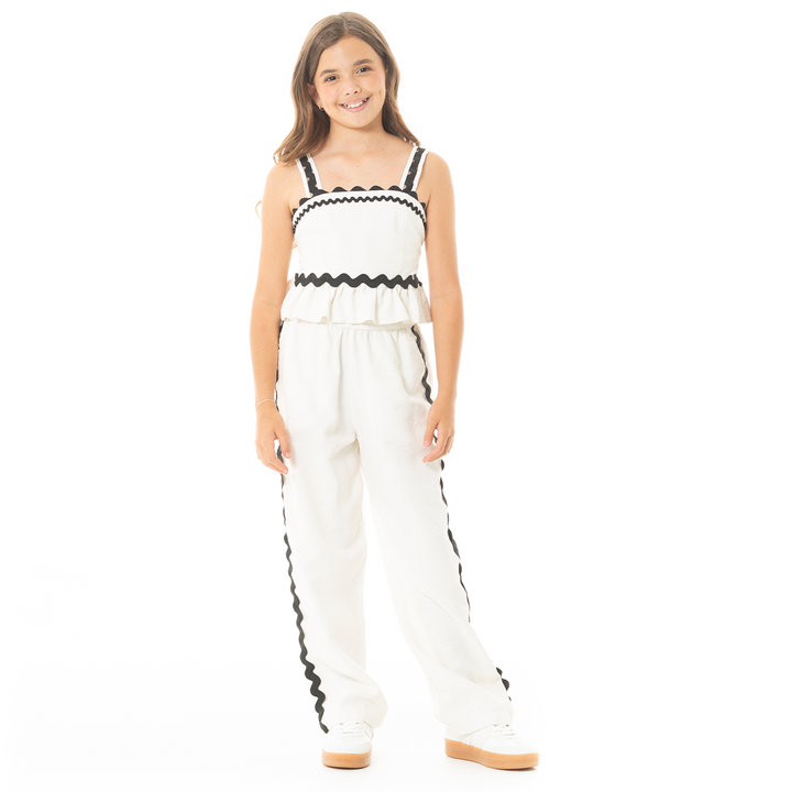 CAMISA PARA NIÑA CON DETALLE EN CONTRASTE