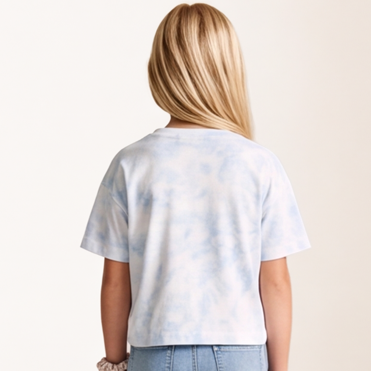 Camiseta para niñas tie dye - Azul