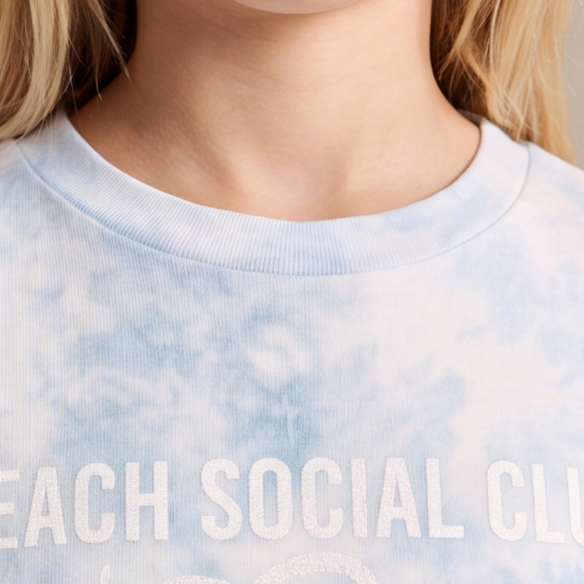 Camiseta para niñas tie dye - Azul