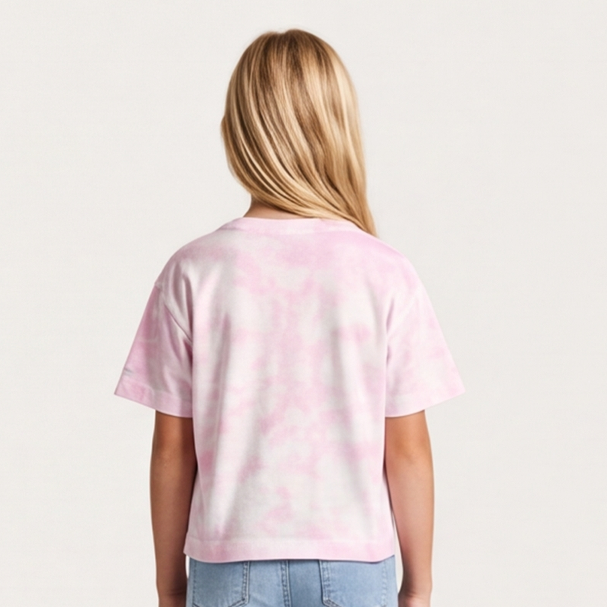 Camiseta para niñas tie dye - Rosada