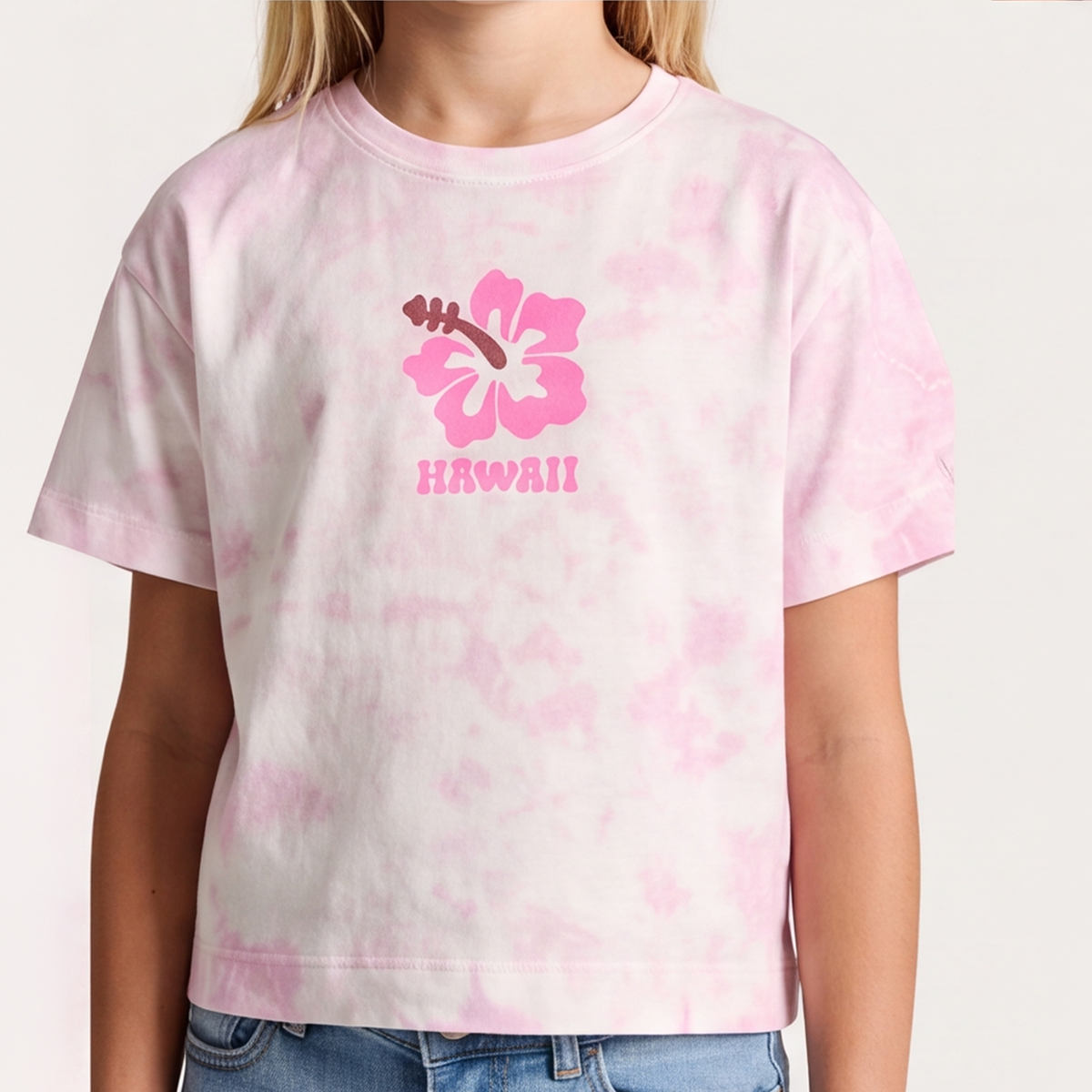 Camiseta para niñas tie dye - Rosada