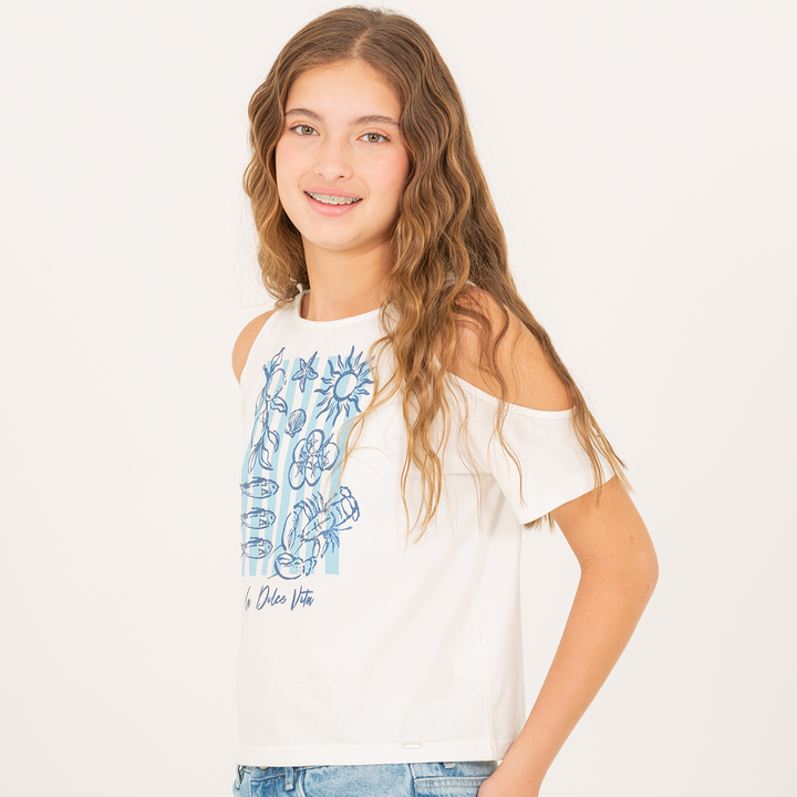 CAMISETA PARA NIÑAS CON DISEÑO ESTAMPADO