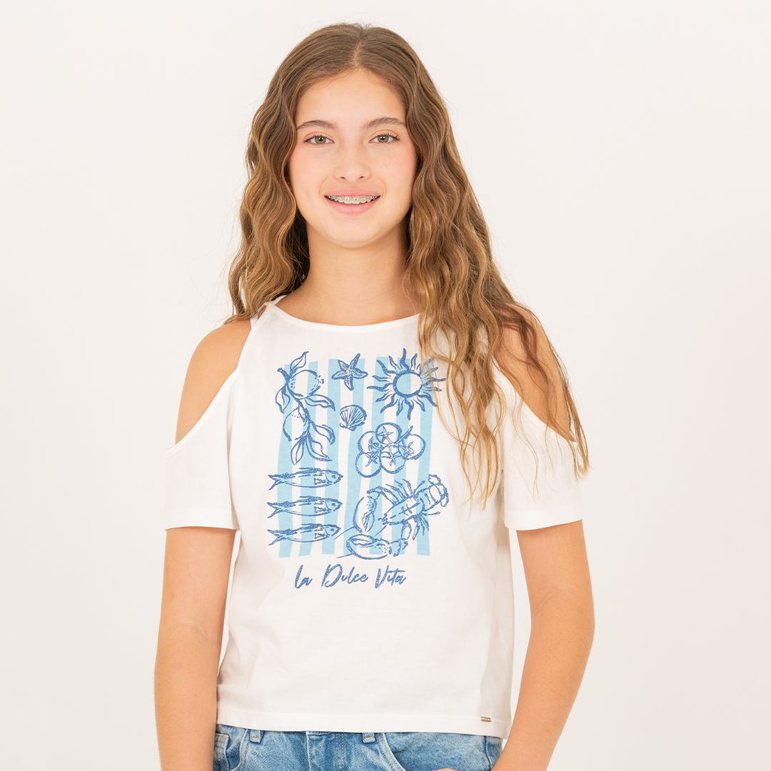 CAMISETA PARA NIÑAS CON DISEÑO ESTAMPADO