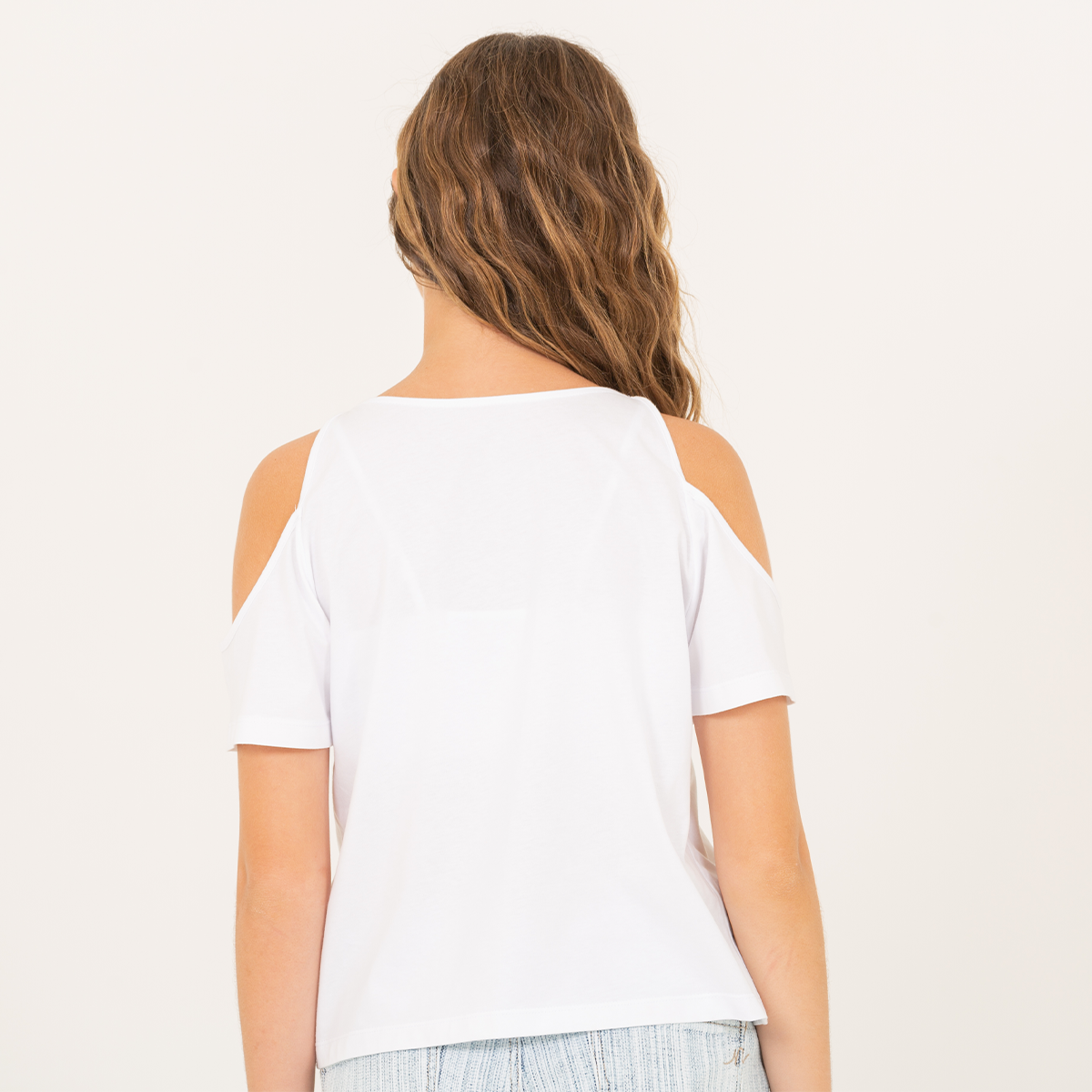Camiseta para niñas con diseño ciao - Blanco