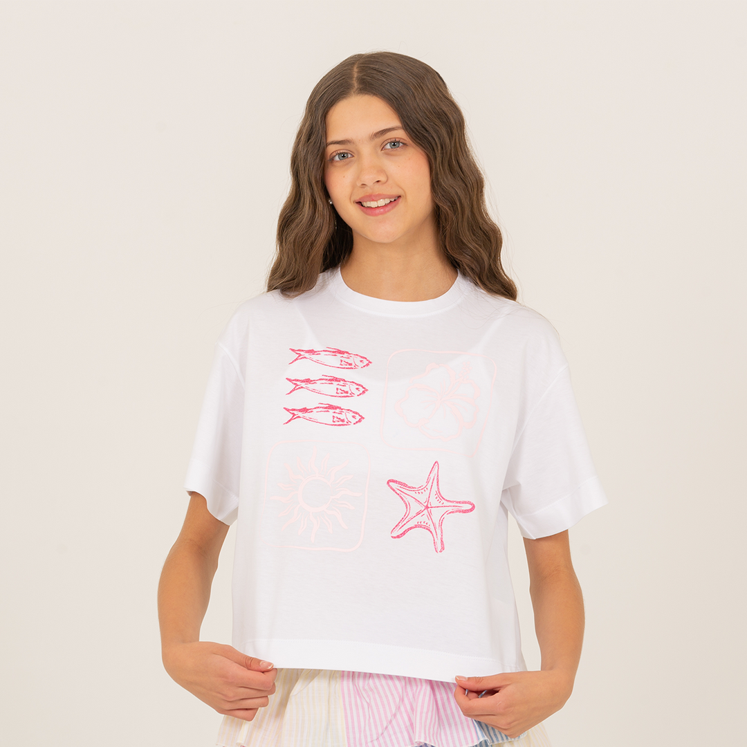 CAMISETA PARA NIÑAS CON DISEÑO ESTAMPADO