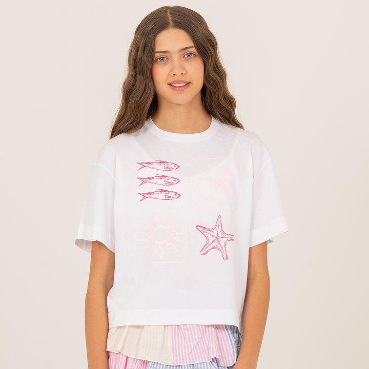 CAMISETA PARA NIÑAS CON DISEÑO ESTAMPADO