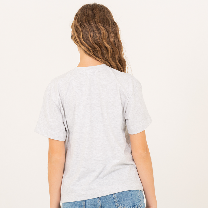 CAMISETA PARA NIÑAS CON DISEÑO ESTAMPADO - GRIS
