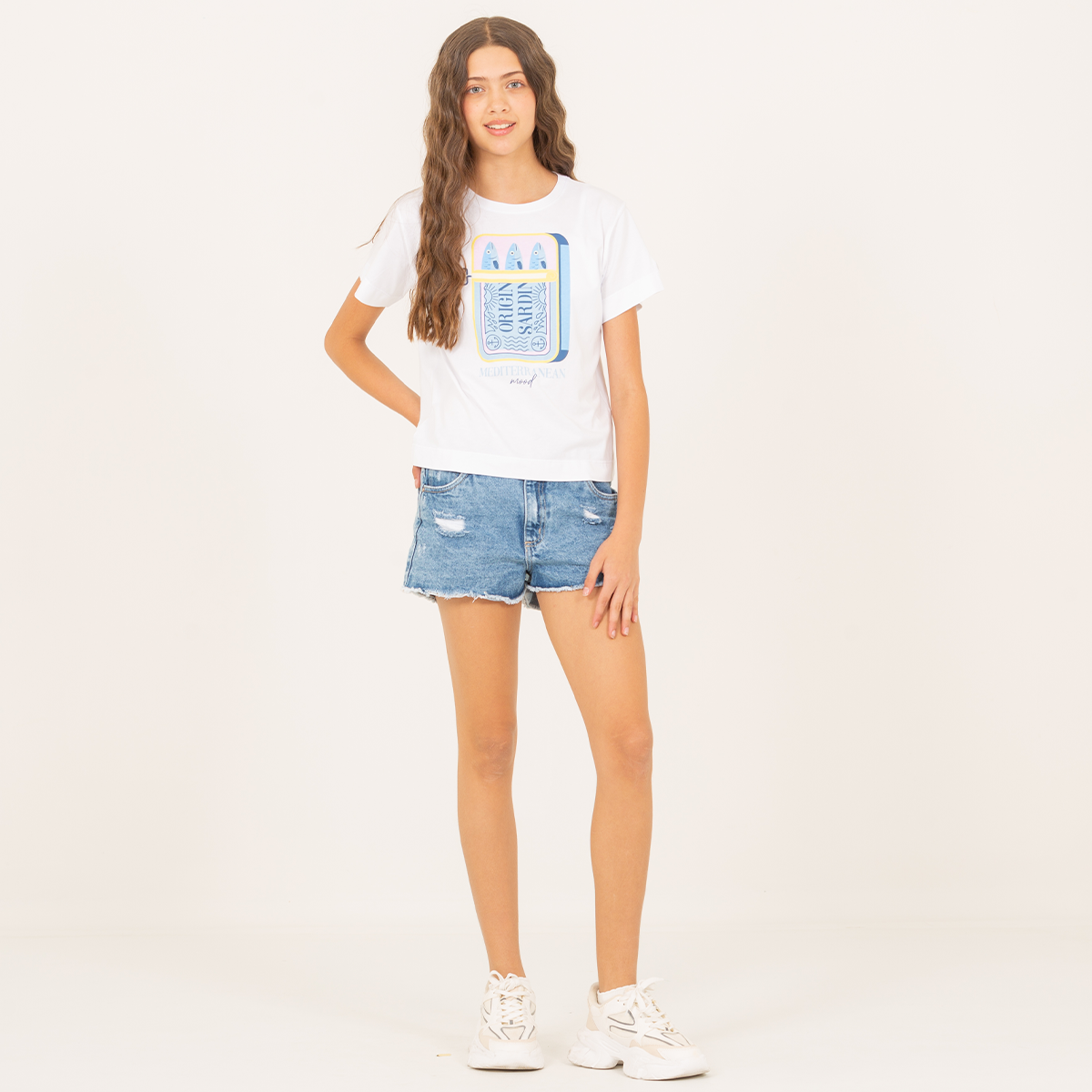 Camiseta para niñas con diseño estampado mediterranean mood
