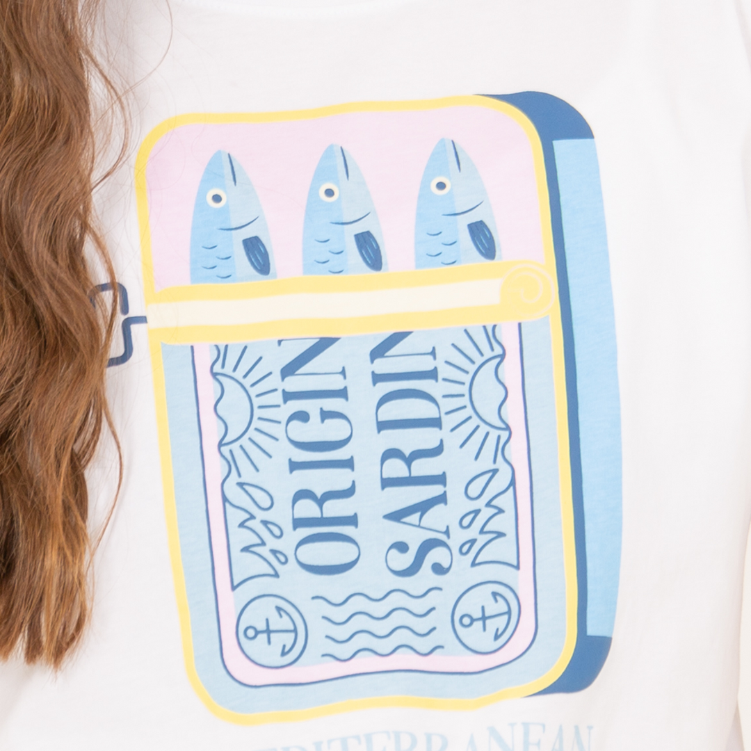 Camiseta para niñas con diseño estampado mediterranean mood