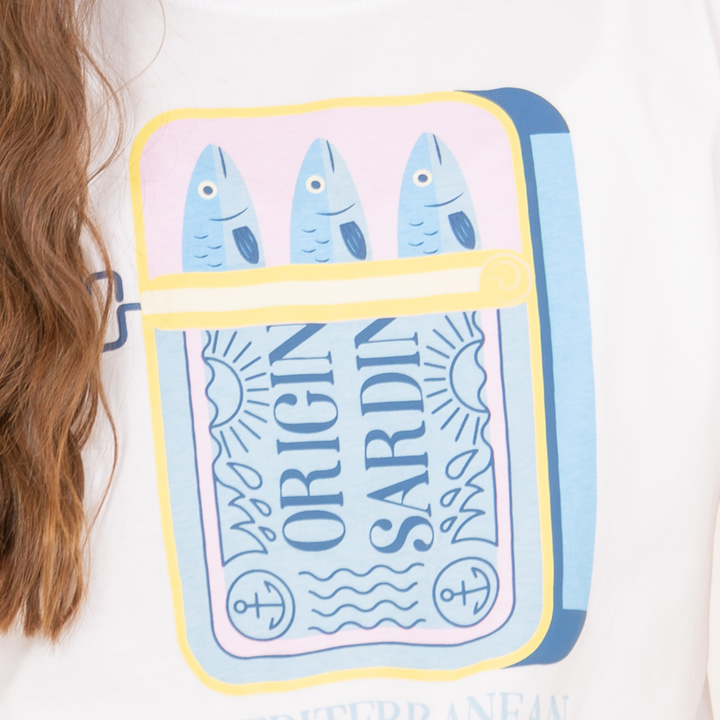 Camiseta para niñas con diseño estampado mediterranean mood