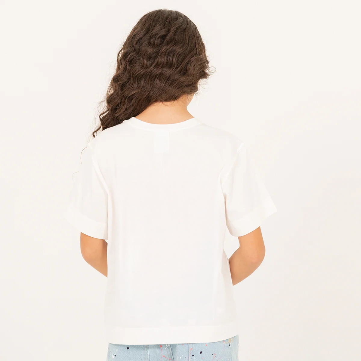 Camiseta para niñas con diseño de lazo estampado