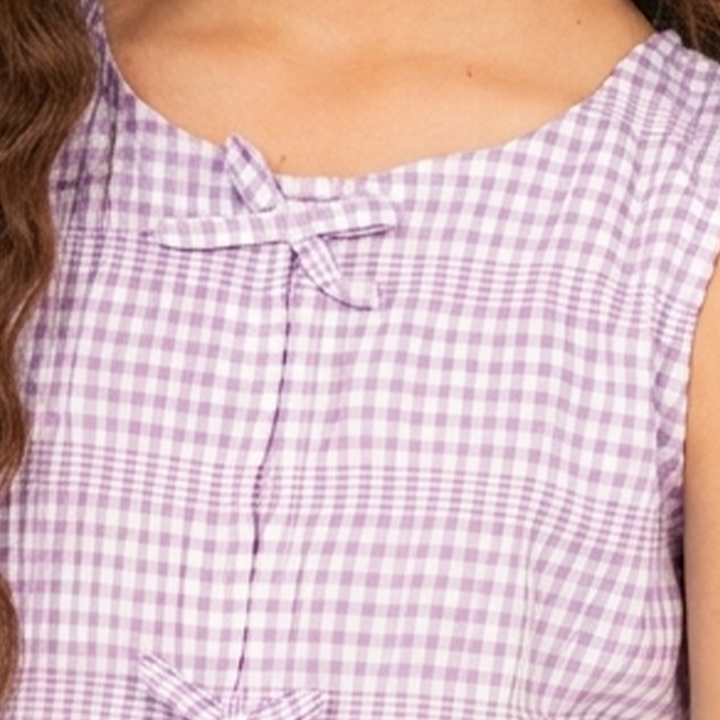 Camisa para niñas con detalle de lazos decorativos - Morado