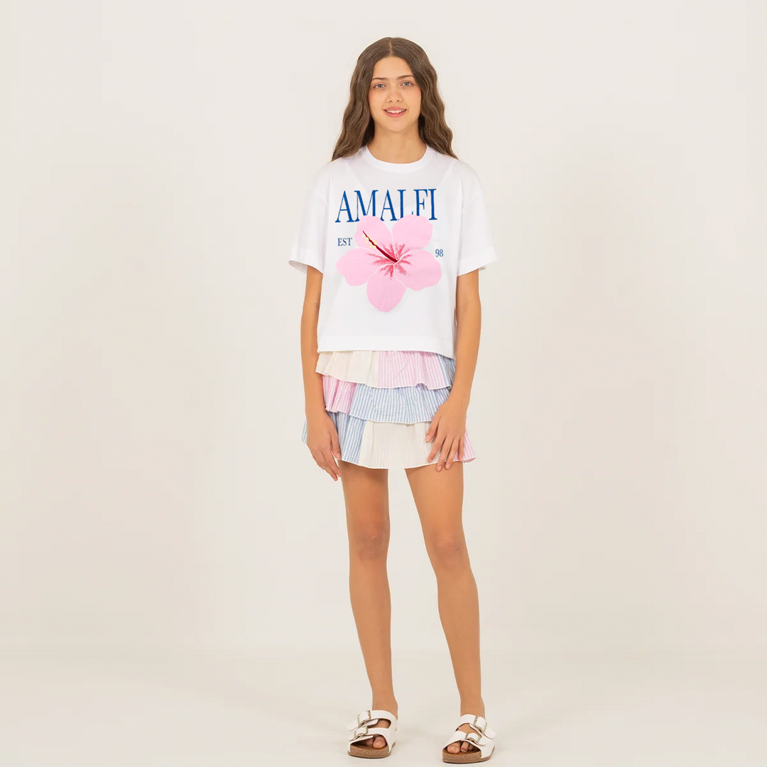 CAMISETA PARA NIÑAS CON DISEÑO ESTAMPADO AMALFI