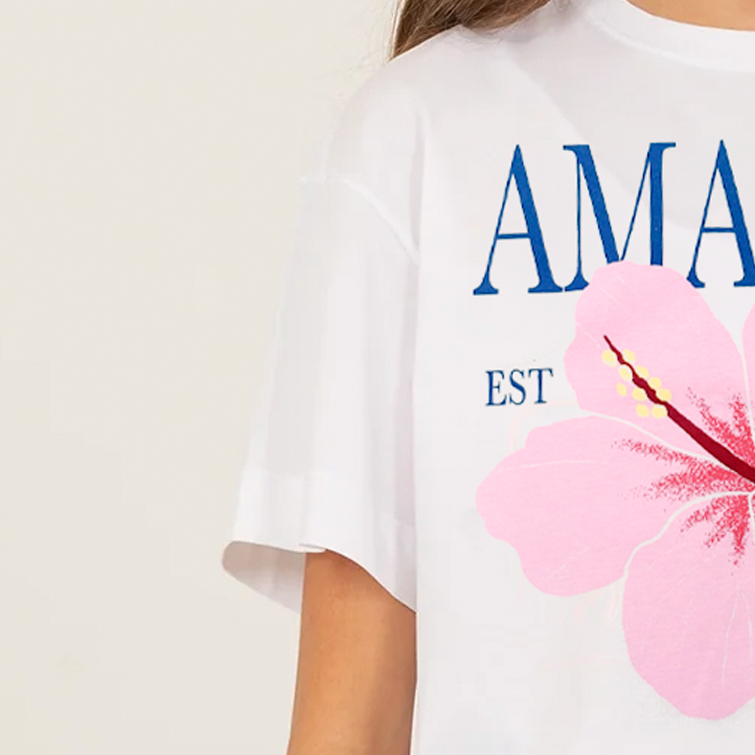 CAMISETA PARA NIÑAS CON DISEÑO ESTAMPADO AMALFI