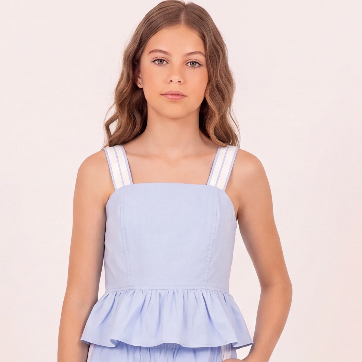 Crop top para niñas - Azul
