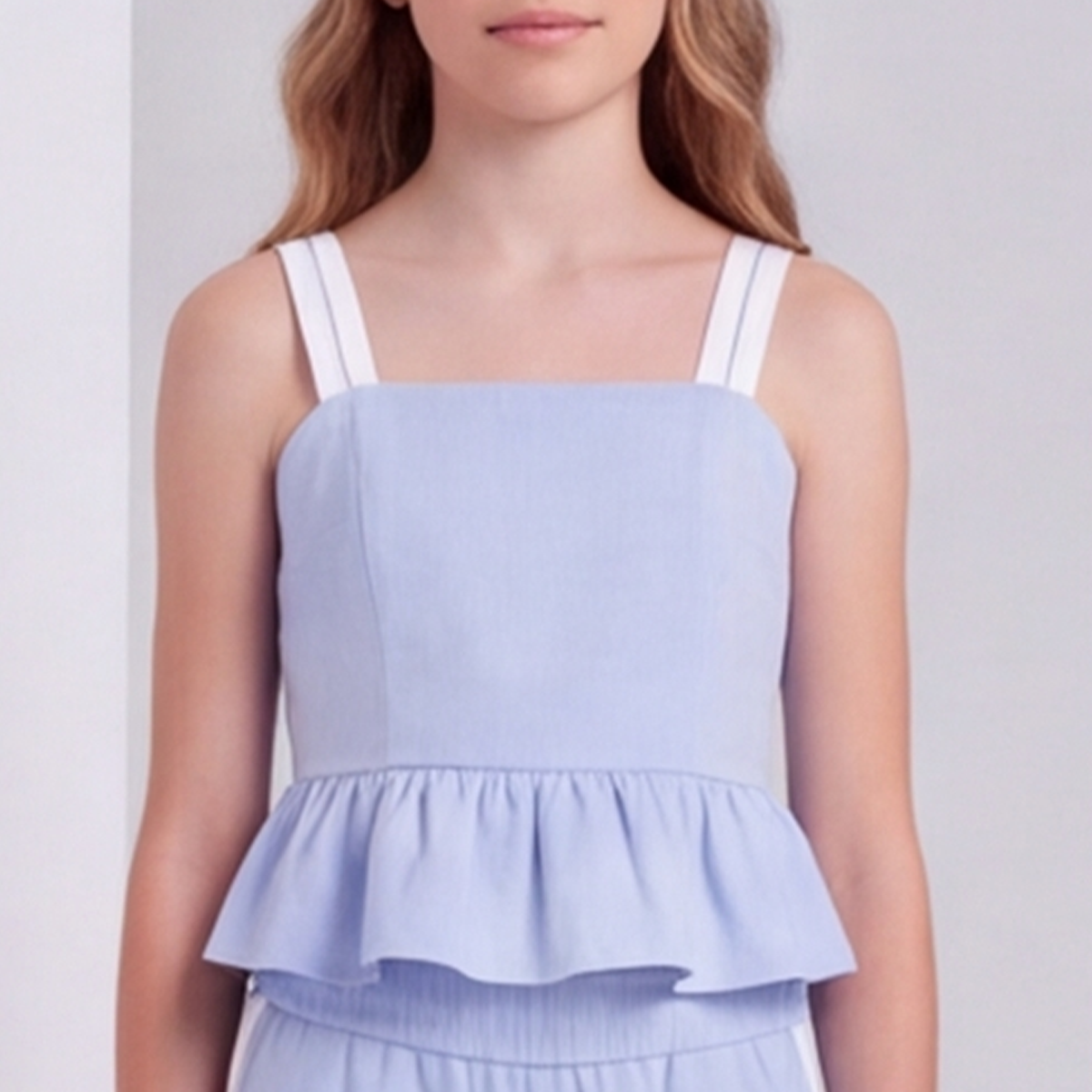 Crop top para niñas - Azul