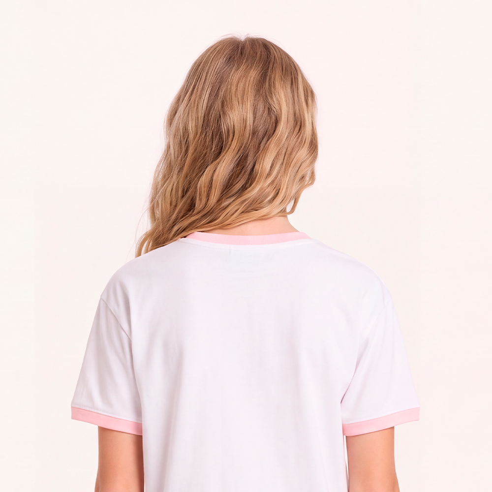 Camiseta para niñas con diseño estampado  - Beige