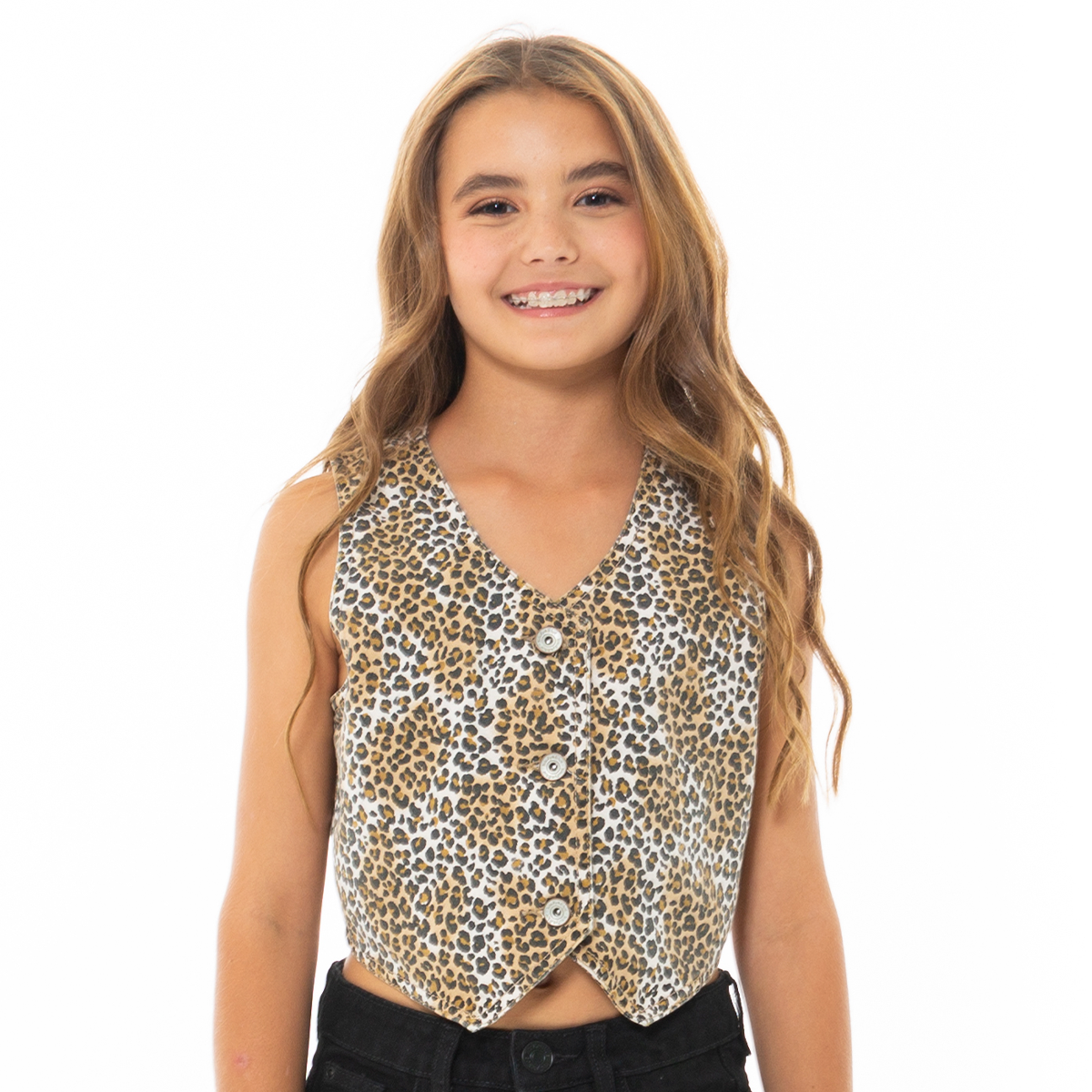 CHALECO PARA NIÑAS ANIMAL PRINT