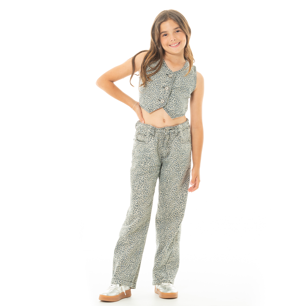 CHALECO PARA NIÑAS ANIMAL PRINT