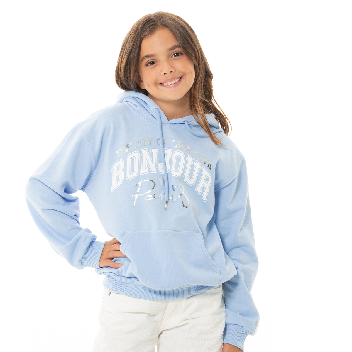 HOODIE PARA NIÑAS COLOR AZUL