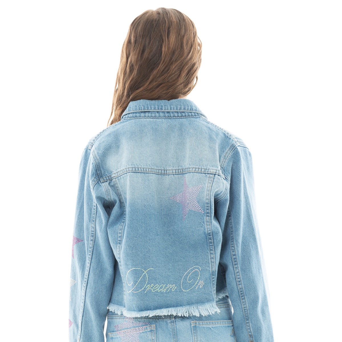 CHAQUETA PARA NIÑAS CON DISEÑO DE ESTRELLAS