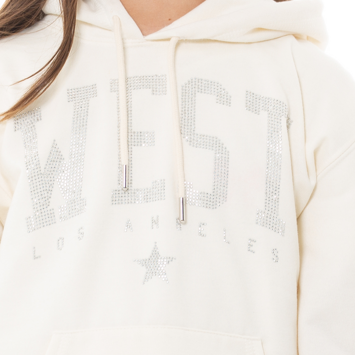 HOODIE PARA NIÑAS CON APLIQUES BRILLANTES