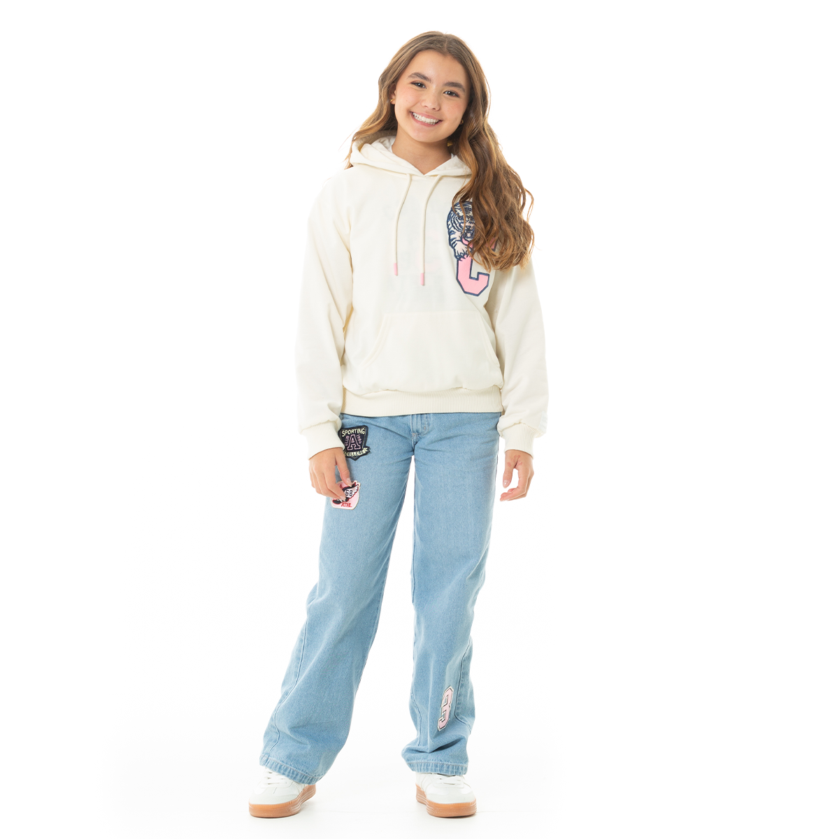 HOODIE PARA NIÑAS ESTILO UNIVERSITARIO
