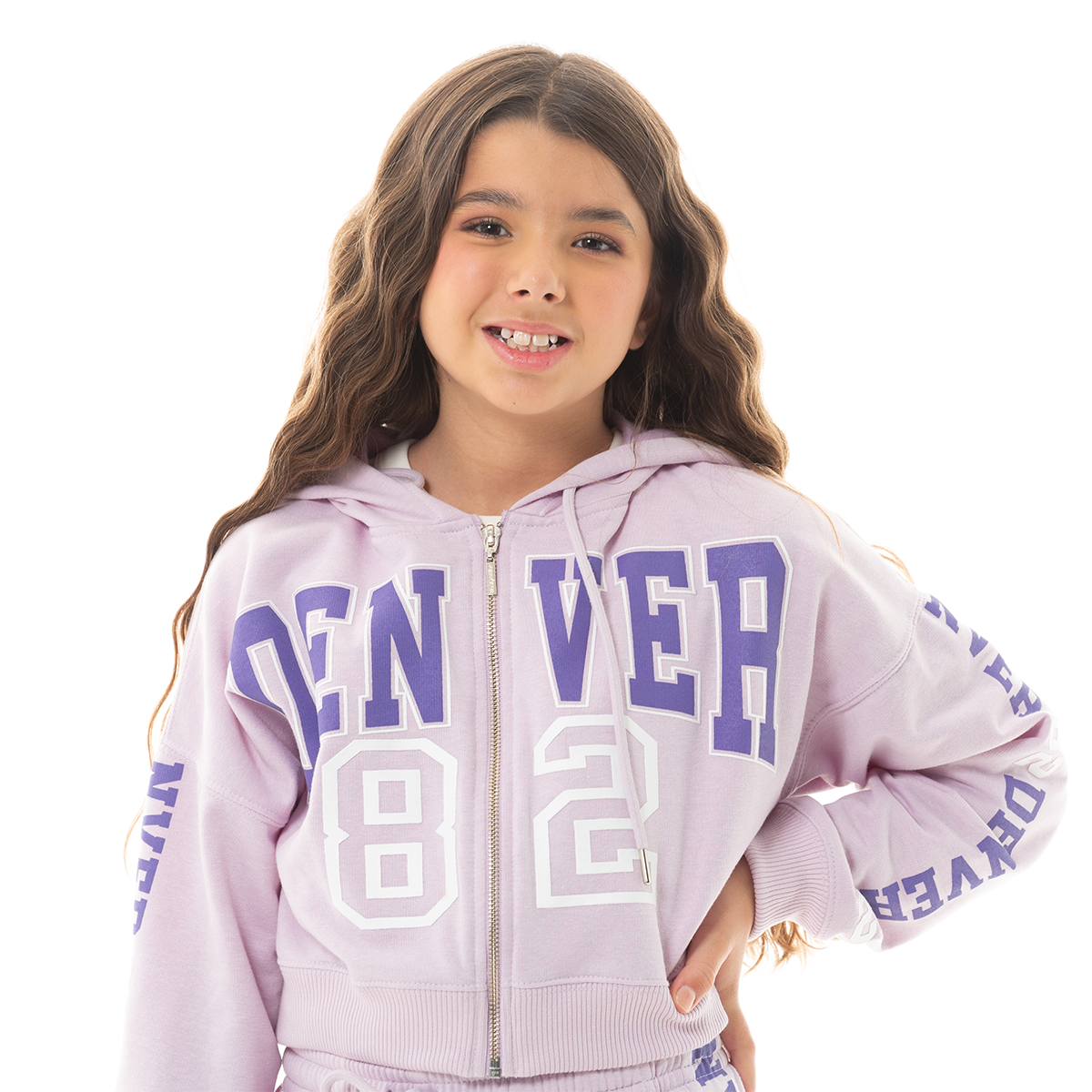 HOODIE PARA NIÑAS DENVER 82 COLOR LILA