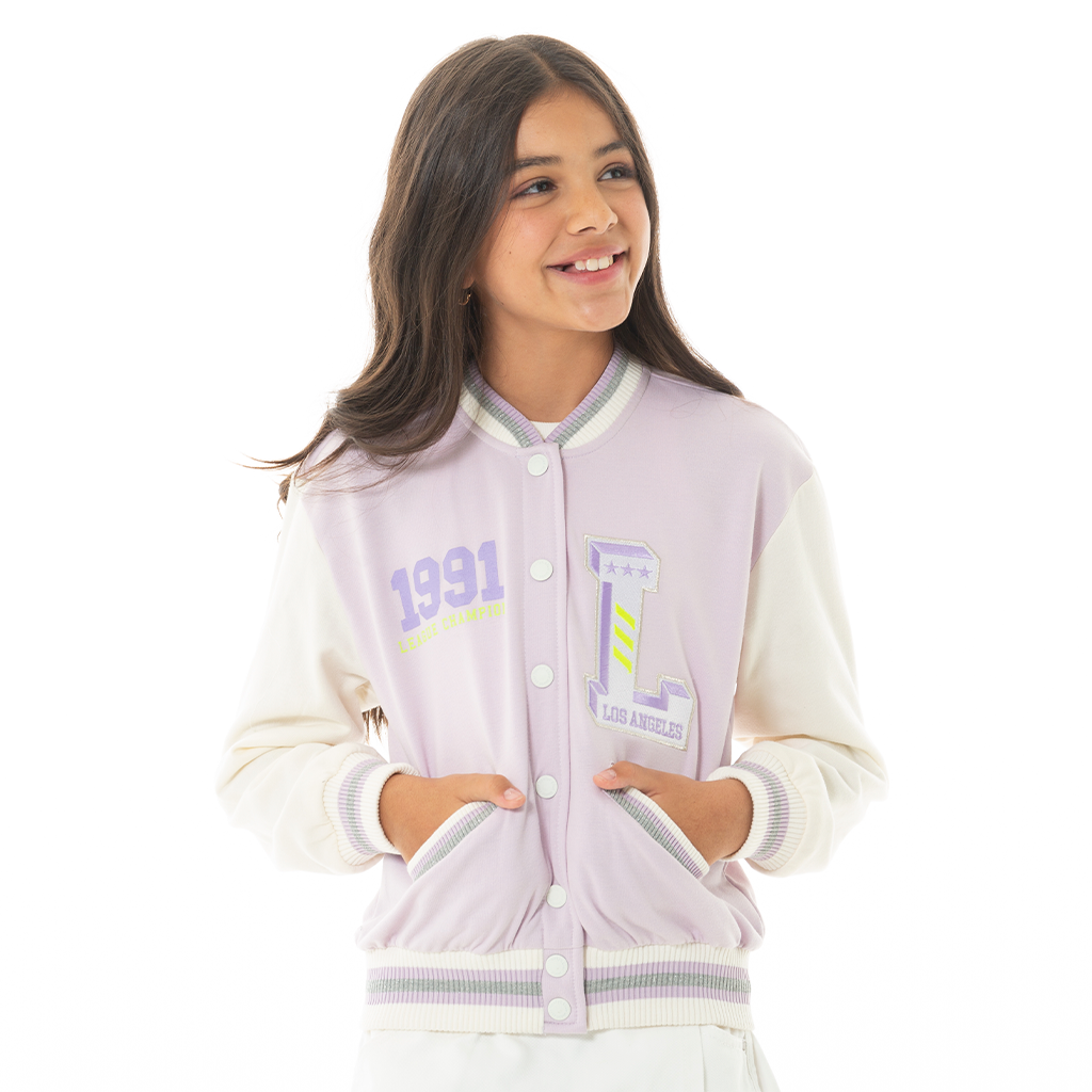 CHAQUETA PARA NIÑAS VARSITY LOS ANGELES