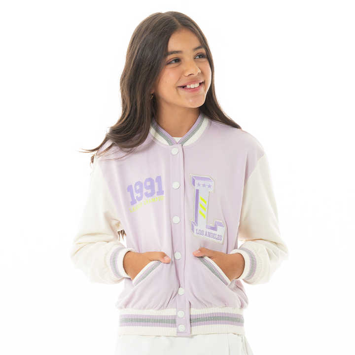 CHAQUETA PARA NIÑAS VARSITY LOS ANGELES