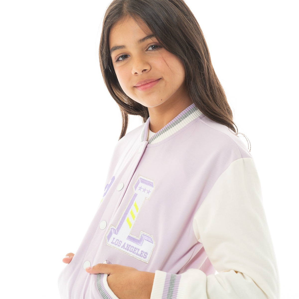 CHAQUETA PARA NIÑAS VARSITY LOS ANGELES