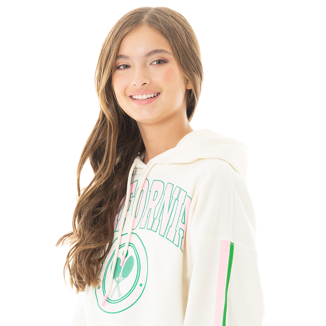 HOODIE PARA NIÑAS CON DISEÑO ESTAMPADO - CALIFORNIA