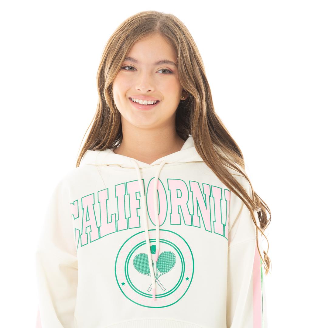 HOODIE PARA NIÑAS CON DISEÑO ESTAMPADO - CALIFORNIA