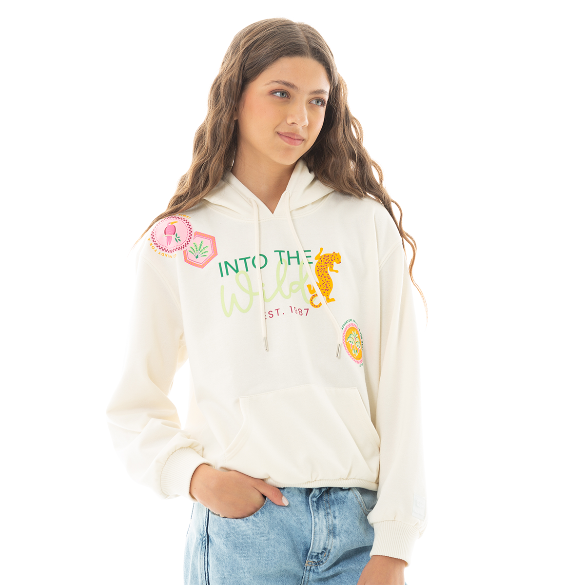 HOODIE PARA NIÑAS CON DISEÑO ESTAMPADO