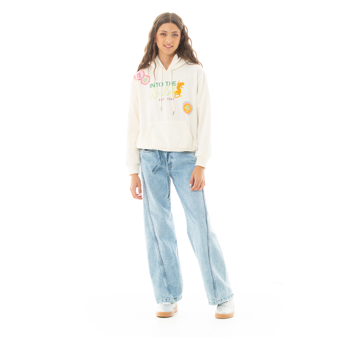 HOODIE PARA NIÑAS CON DISEÑO ESTAMPADO