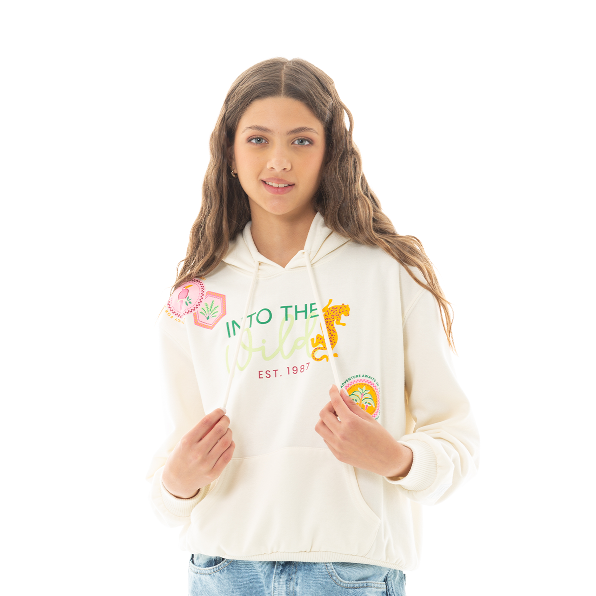 HOODIE PARA NIÑAS CON DISEÑO ESTAMPADO