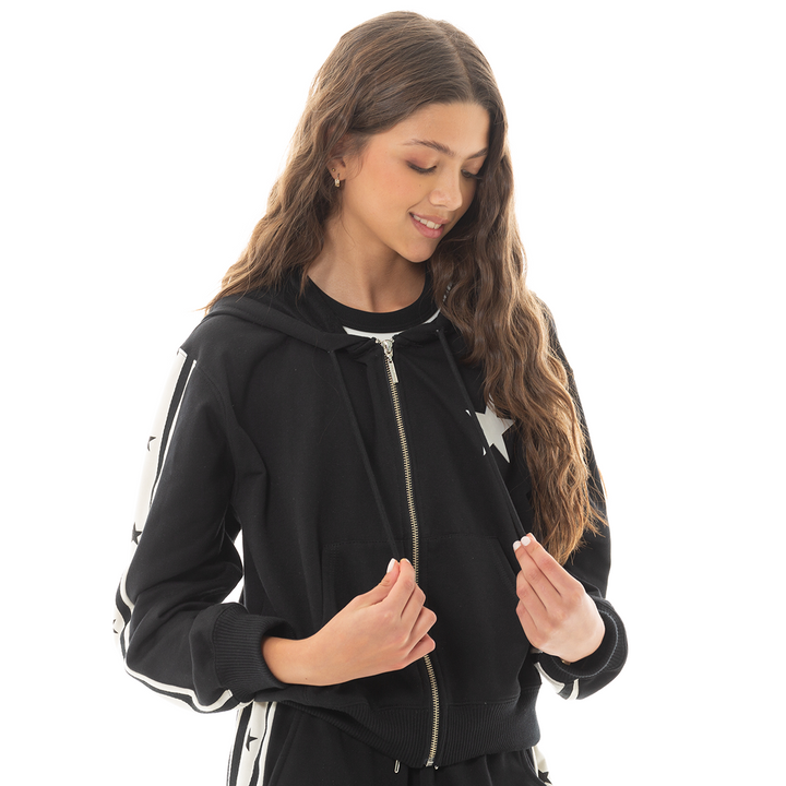 HOODIE PARA NIÑAS CON DISEÑO DE ESTRELLAS