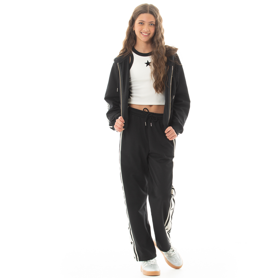 HOODIE PARA NIÑAS CON DISEÑO DE ESTRELLAS