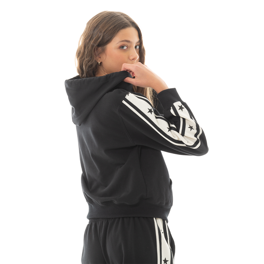 HOODIE PARA NIÑAS CON DISEÑO DE ESTRELLAS