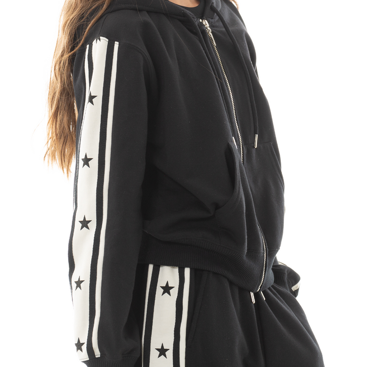 HOODIE PARA NIÑAS CON DISEÑO DE ESTRELLAS