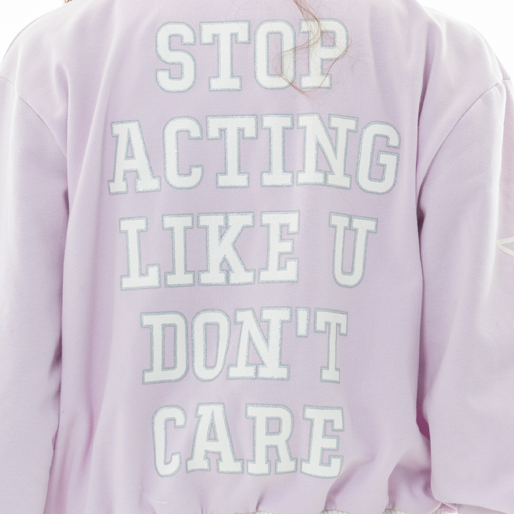 CHAQUETA PARA NIÑAS VARSITY LILA PASTEL
