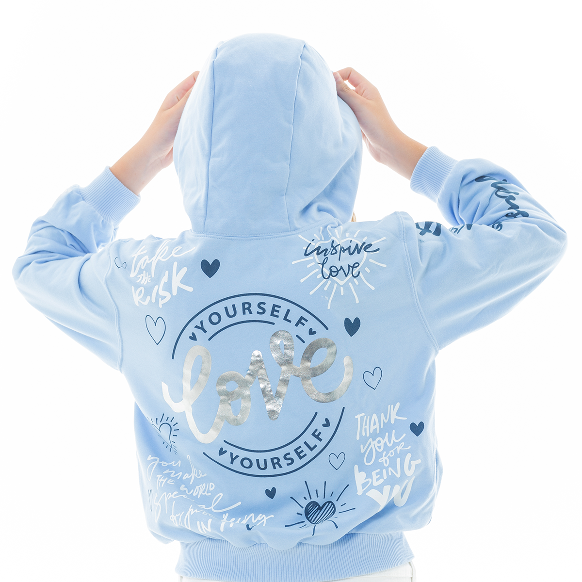 HOODIE PARA NIÑAS CON DISEÑO ESTAMPADO - YOUR SELF LOVE