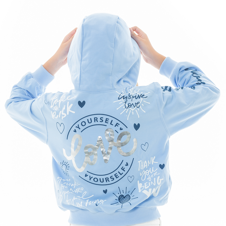 HOODIE PARA NIÑAS CON DISEÑO ESTAMPADO - YOUR SELF LOVE