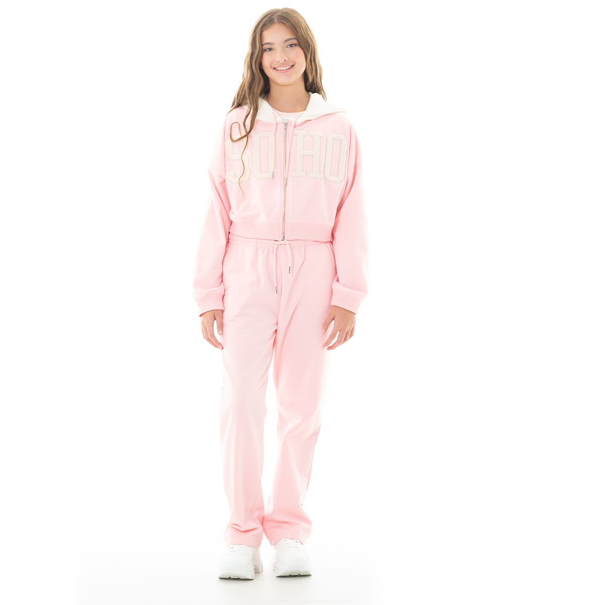 HOODIE PARA NIÑAS CON DISEÑO EN APLIQUE - SOHO