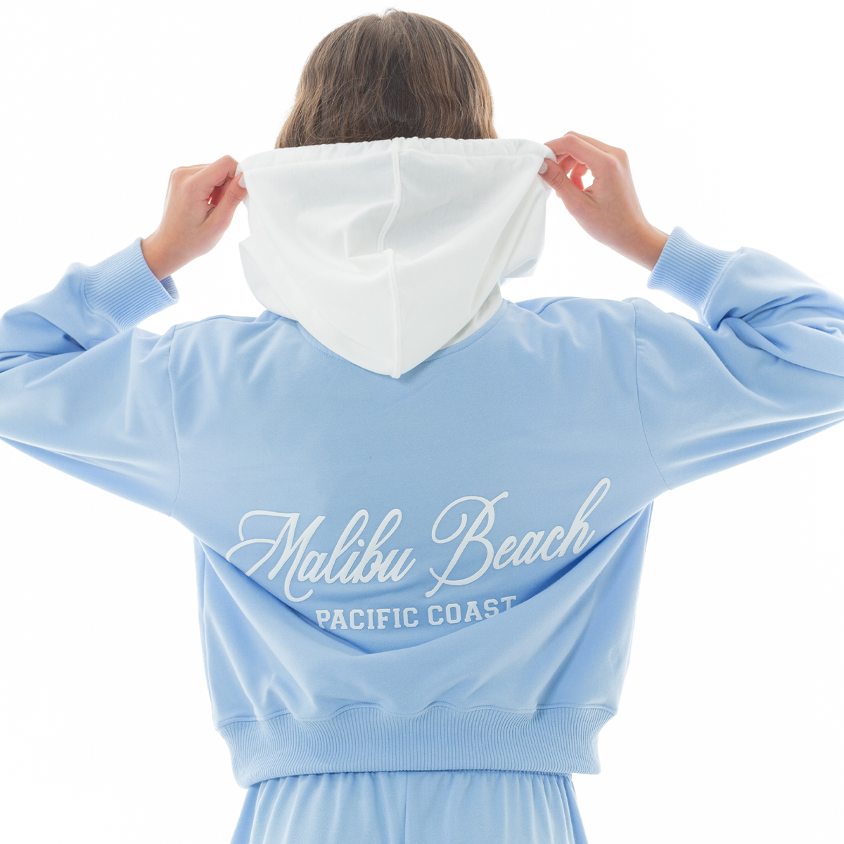 HOODIE PARA NIÑAS CON DISEÑO ESTAMPADO MALIBU BEACH