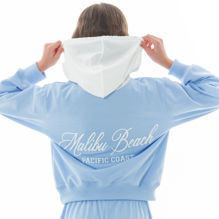 HOODIE PARA NIÑAS CON DISEÑO ESTAMPADO MALIBU BEACH