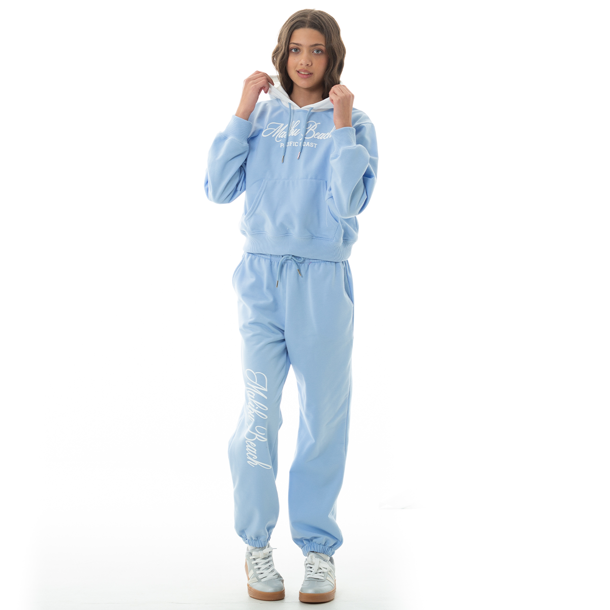 HOODIE PARA NIÑAS CON DISEÑO ESTAMPADO MALIBU BEACH