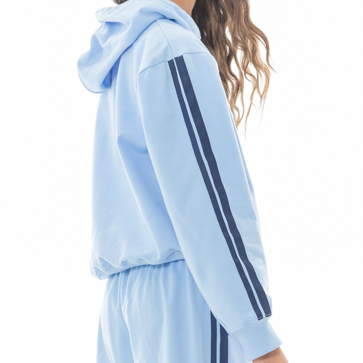 Hoodie para niñas con diseño bordado NYC - Azul